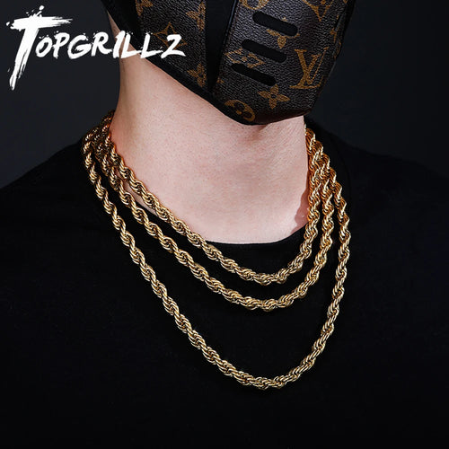8MM Rope Gold Necklace