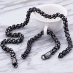 12MM Wide Stainless Steel Mens Skull Link Chain Necklace Men Punk Gothic Choker Skeleton Bracelet Men Man 50 70CM Long