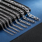 Figaro Chain Bracelet 3-11mm — Stainless Steel