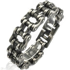 22/24CM Long 21MM Wide Bracelet Men Rock And Roll Motorcycle Chain Men's Bracelets Heavy Stainless Steel Bangles Biker