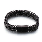 Men's 316L Stainless Steel Wrist Bracelet Man On Hand Chain Bracelets For Men Logo & Name & Date Engraved Male Jewelry