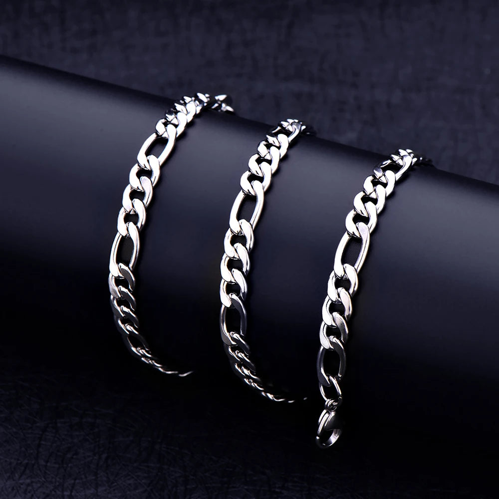 Figaro Chain Necklace 8mm — Stainless Steel