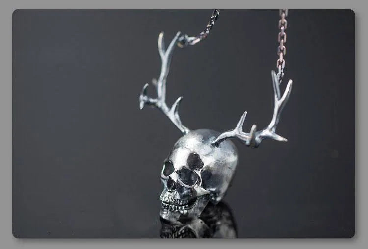 Vintage Skull Stainless Steel Pendant Necklace