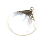 Natural Shell Penant Exquisite Pattern Sector Shape Shells Pendant Charms for Making DIY Women Jewerly Necklace Size