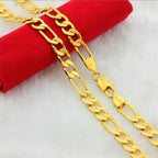 Hip Hop Mens Necklace 4/6/8mm Curb Cuban Chain Gold Color Filled Jewelry Necklaces Party Daily Wear 50-75cm