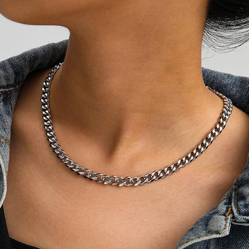Cuban Link Chain Necklace 3-7mm — Stainless Steel