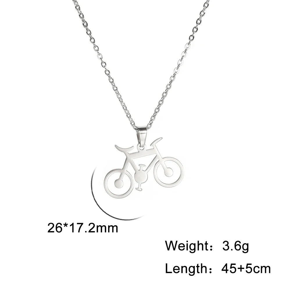 My Shape Lightning Necklaces For Women Tooth Mountain Heart Stainless Steel Necklace Choker Fashion Jewelry Gifts For friend