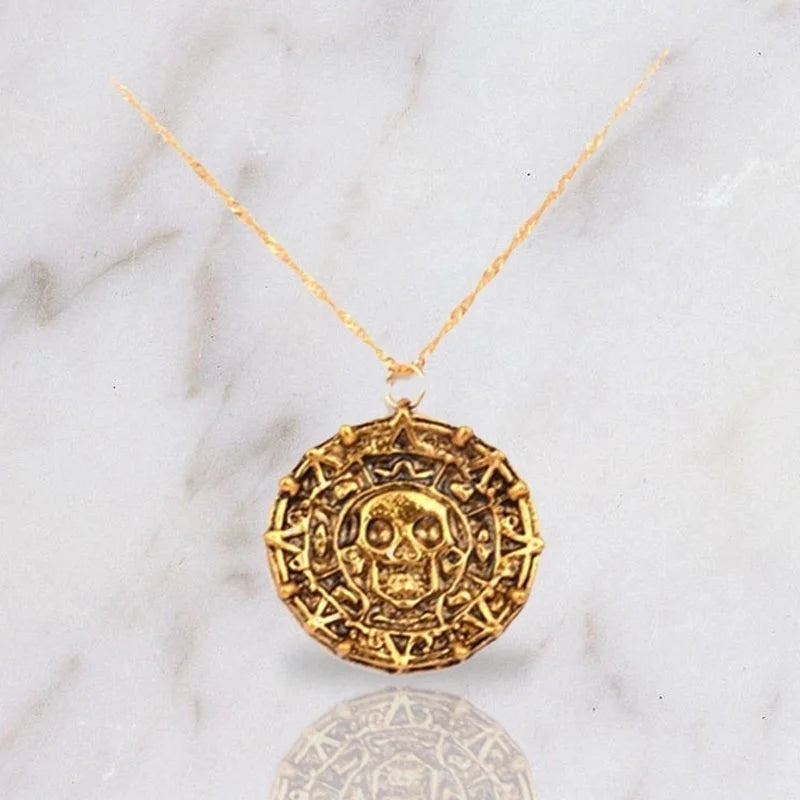 Pirate Skull Pendant Necklace — Metal