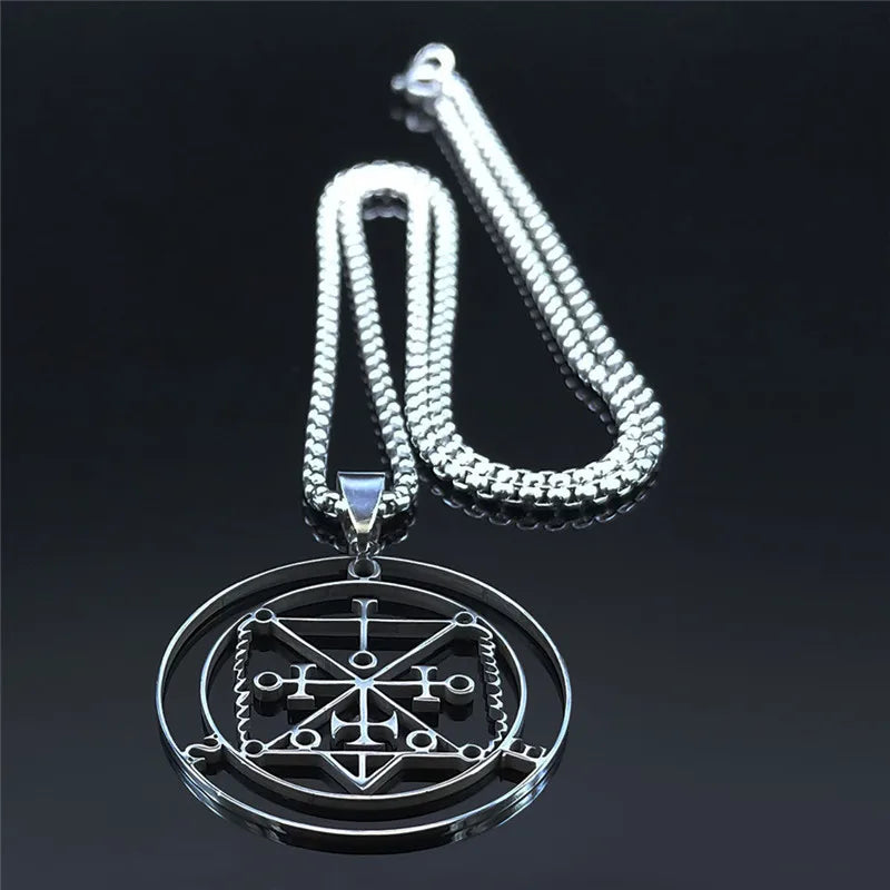 Sigil de Lucifer Ose Necklace — Stainless