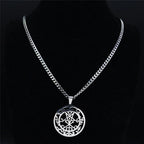 Lilith Sigil Silver Pendant Necklace — Stainless Steel