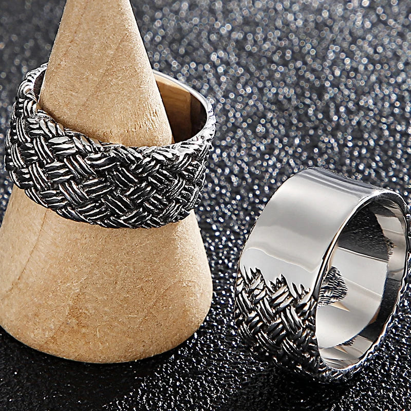 Vintage Wedding Rings For Man Women 316l Stainless Steel Male Ring Finger Jewelry Charm Party Birthday Gift Waterproof