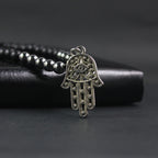 Life Tree Namaste Pendant Necklace — Zinc Alloy
