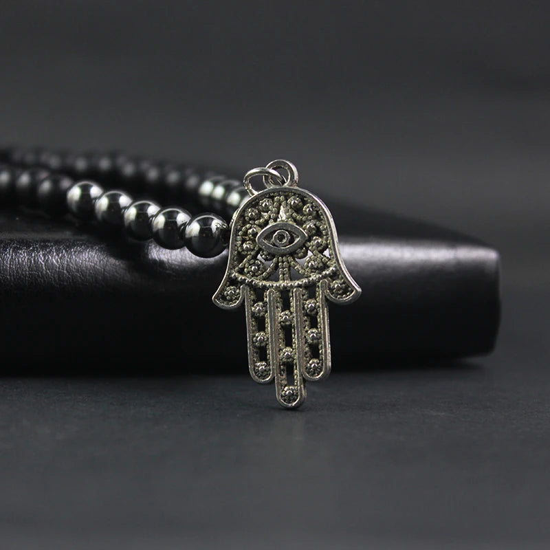 Life Tree Namaste Pendant Necklace — Zinc Alloy