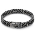 9/10MM Franco Link Curb Chain Man Bracelet Gold Color Stainless Steel Men's On Hand Bracelets Mannen Armband Jewelry