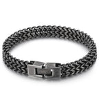 9/10MM Franco Link Curb Chain Man Bracelet Gold Color Stainless Steel Men's On Hand Bracelets Mannen Armband Jewelry