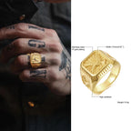 Eagle Signet Ring — Gold Stainless Steel