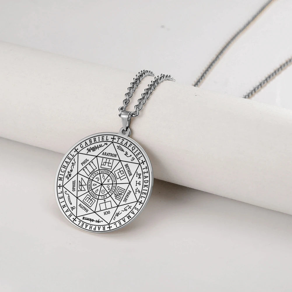 Archangel Sigil Pendant Necklace — Stainless Steel
