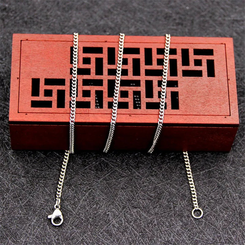 Minimal Side Chain Necklace 1.9mm — Stainless Steel