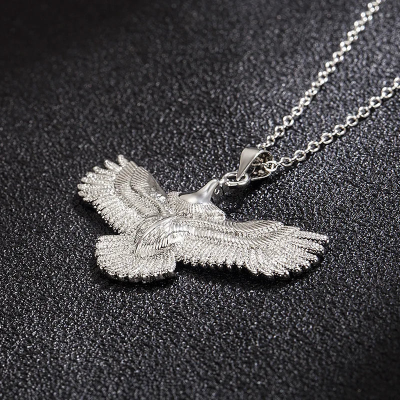 Eagle Pendant Necklace with Choker Chain