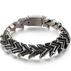 Punk Rocker Skull Bracelet For Men Cool Stainless Steel Men's Chain Bracelets Accessories Gothic Biker Jewelry Male