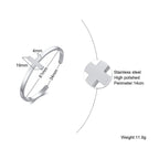 Cross Cuff Bangle Bracelet — Stainless Steel