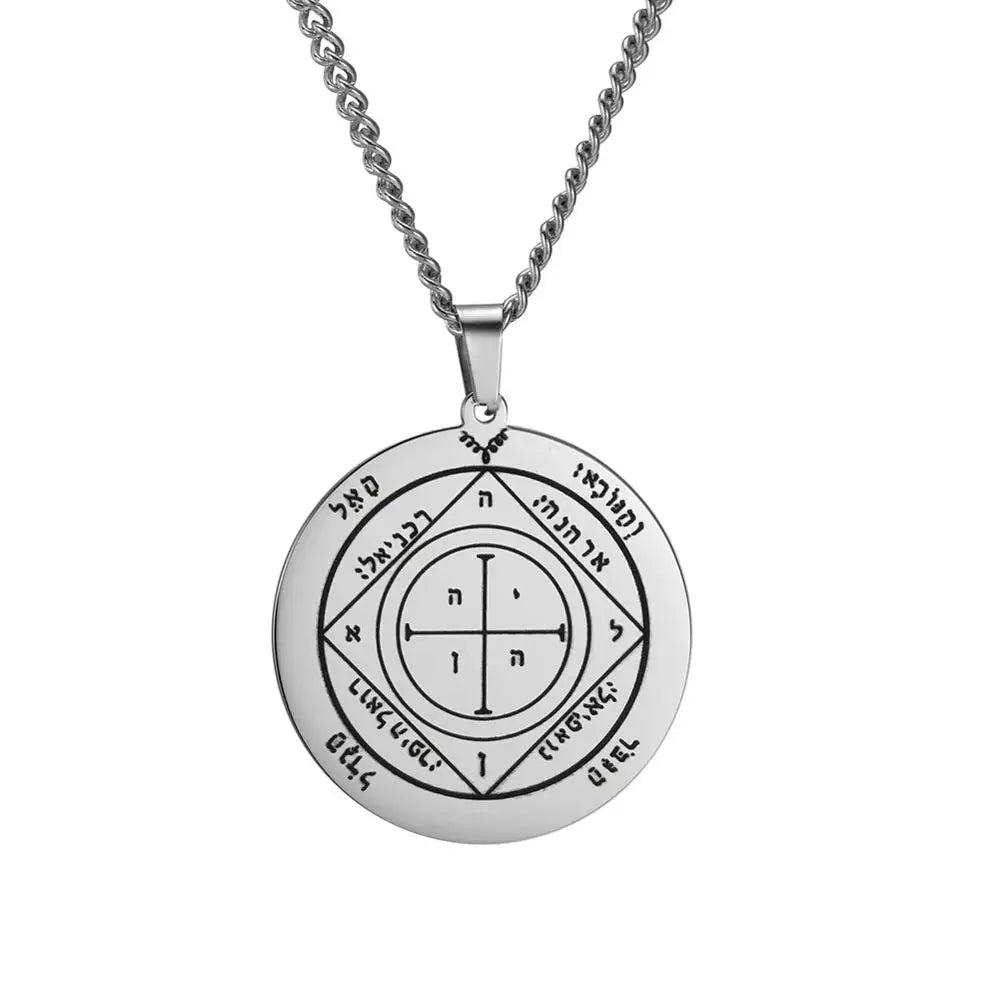 Key of Solomon Pentacle Pendant — Stainless Steel