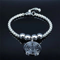 Steel Bracelet Hekate Wheel Strophalos Hecate