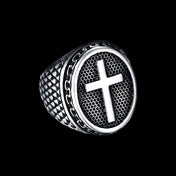 Viking Style Cross Ring Band — 316L Stainless Steel