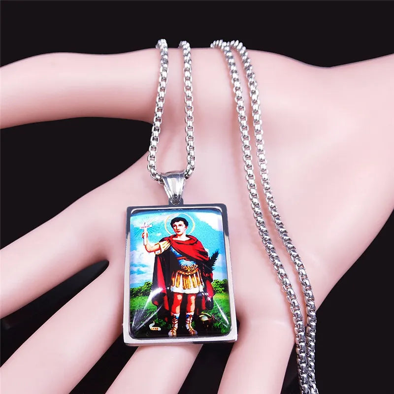 Archangel Pendant Necklace — Stainless Steel