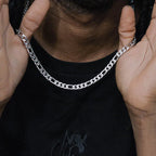 Vnox 3-8mm Figaro Chain for Men Women, Stainless Steel Cuban Link Chain,Gold Color Solid Metal Choker,Simple Basic