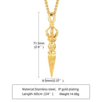 Tibetan Buddhist Vajra Pendant — Stainless