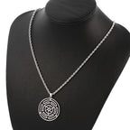 Hekate Wheel Stainless Steel Necklace Pendant Goth Strophalos Hecate Magic Symbol Logo Charm PIN colier femme Men