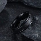 Roman Numeral Ring — 6mm Stainless Steel