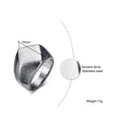 Flat Top Signet Ring — Stainless Steel