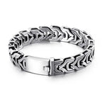 Punk Rock Viking Cuban Curb Bracelet Wrist Men Retro Hiphop Stainless Steel Charm Chain Male Dragon Bracelets Bangle
