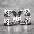 Vintage Gothic Flower Stainless Steel Mens Open Rings Punk Unique for Women Boyfriend Biker Jewelry Creativity Gift