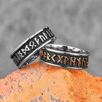 Retro Viking Character Stainless Steel Mens Rings Punk Simple Amulet For Male Boyfriend Biker Jewelry Creativity Gift