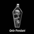 Onlysda Charms pendentif Gold Skull Pendant Necklace Men's Fashion Biker Punk Steel Chain Jewelry Antique Halloween Gift OSDZ035