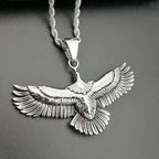Trendy Eagle Pendant Silver 925 Men Necklace Retro Punk Style Flying Eagle Choker Necklace Male Party Accessories Boyfriend Gift
