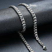 Stainless Steel Cuban Link Chain Necklace 11mm
