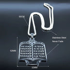 Hebrew Prayer Torah Scroll Necklace — SS