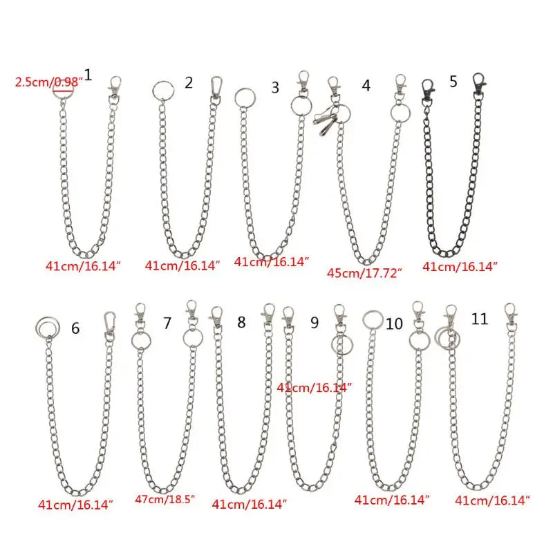 Belt Wallet Pocket Chain Keychain — Stainless Steel