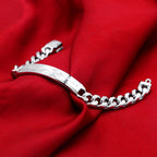 Fashion 925 Sterling Silver Bracelet for Men Male Cool Rock Punk Style Bracelet 100% Solid silver 10 mm 20 cm Bracelet