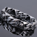 Punk Rock Gothic Men's Bracelets Skull Head Cuban Chain Bracelet For Men Big Size 23CM 9" Stainless Steel Hand Jewelry