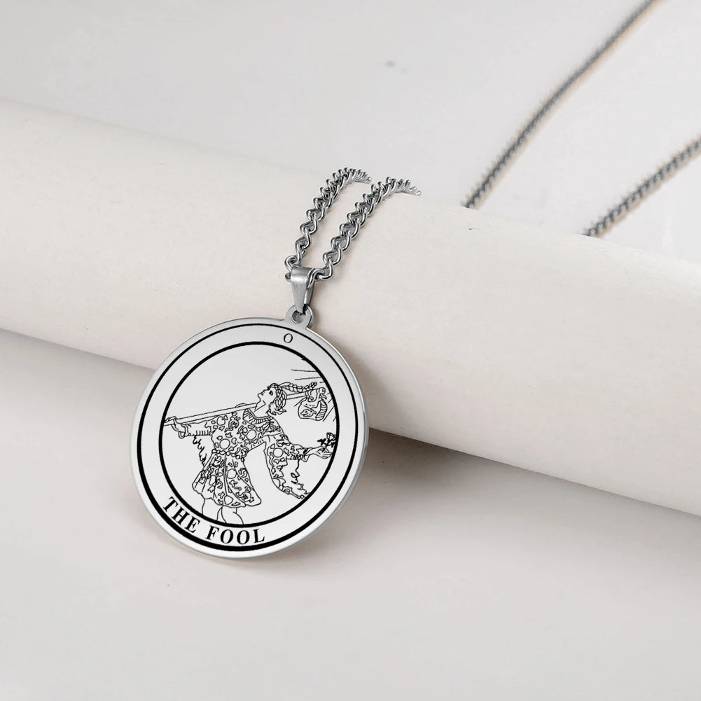 Tarot Card Pendant Necklace — Stainless Steel