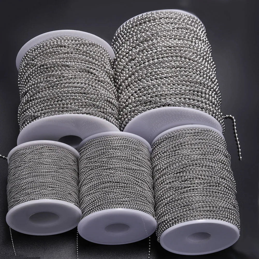 Ball Chain Necklace — Stainless Steel 1 Meter