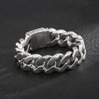 20mm Chunky Cuban Chain Bracelet with Skull Charm