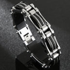 16MM Width Twist Chain Bracelet Man Heavy Black Stainless Steel Men's Bracelets On Hand Mannen Armband Male Jewelry