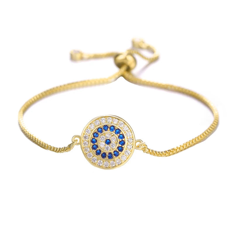 Iced Out Hamsa Copper Bracelet — Adjustable