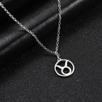 Cazador Zodiac Pendant Necklace for Women 12 Constellation Aries Pisces Gemini Chocher Stainless Steel Jewelry Gold Color Gifts